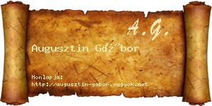 Augusztin Gábor névjegykártya