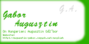 gabor augusztin business card